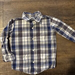 Janie And Jack Boys 2t Button Up Shirt Plaid‎ Preppy